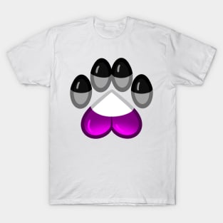 LGBTQ+ Pride Heart Paws - Asexual T-Shirt